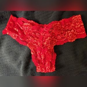 Victoria's Secret Red Face Thong Size S